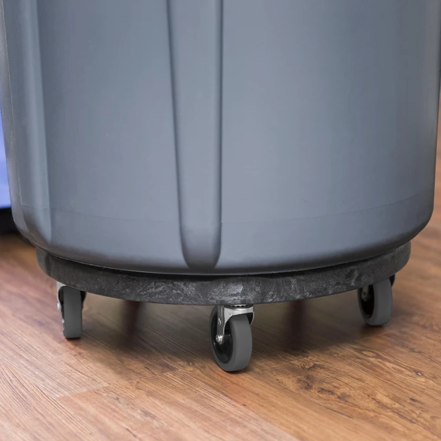 Alt view image 3 of 4 - Brute Quiet Dolly, Compatible with 20, 32, 44, and 55-Gallon Brute® Containers, Black, for Restaurants/Back of House/Offices/Warehouses/Airports/Commercial Environments
