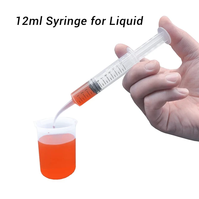 Alt view image 2 of 5 - Wisdom Teeth Syringes, 50 Pack Irrigation Dental Syringes with Measure Scale & Curved Tip for Dental Care Liquid Oral Tonsil Stone