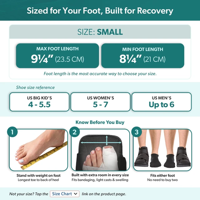 Alt view image 2 of 7 - Closed Toe Medical Walking Shoe - Lightweight Broken Toe Cast Boot, Fractured Foot Brace for Metatarsal Stress Fracture, Post-op Bunion, Hammertoe Surgery Recovery - For Men or Women (S)