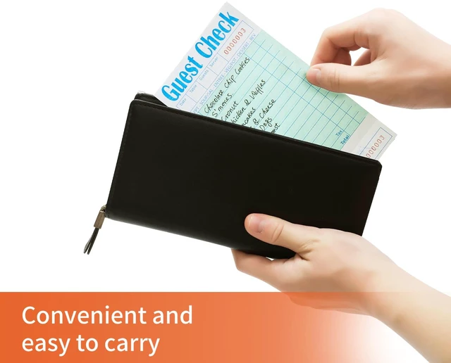 Alt view image 6 of 7 - 60 Pack/3000 Tickets Guest Checks Books for Servers, Green