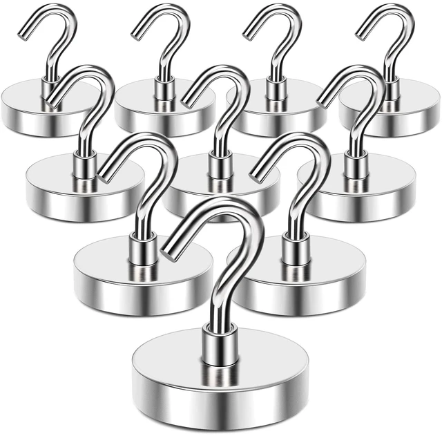 Main image of Strong Magnetic Hooks 120Lbs Heavy Duty Magnets for Cruise Cabin Neodymium Earth Magnets with Hooks for Hanging Super Metal Industrial Magnetic Hanger for Grill Cruise Storage