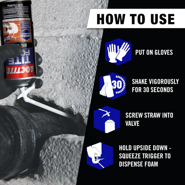 Alt view image 4 of 7 - Tite Foam Big Gaps, Bright White, 12 oz Can Pack of 2 - High Density Insulating Foam Sealant for Gaps Up to 3 Inches, Durable, Flexible, UV Resistant