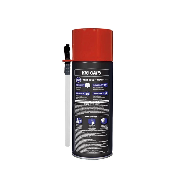 Alt view image 5 of 7 - Tite Foam Big Gaps, Bright White, 12 oz Can Pack of 2 - High Density Insulating Foam Sealant for Gaps Up to 3 Inches, Durable, Flexible, UV Resistant