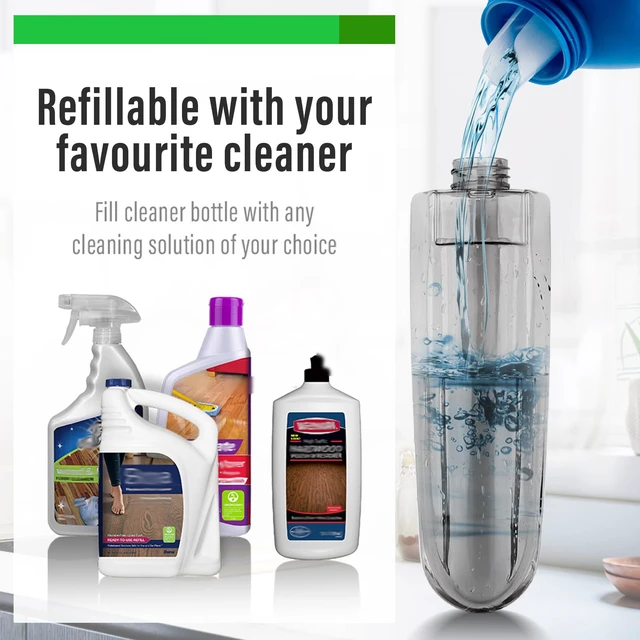 Alt view image 4 of 7 - Wet Spray Mop for Floor Cleaning with 14 oz Bottle & 3 Microfiber Pads Refillable bottle, washable pads, dry/wet use for home or commercial cleaning on hardwood, laminate, wood & ceramic floors