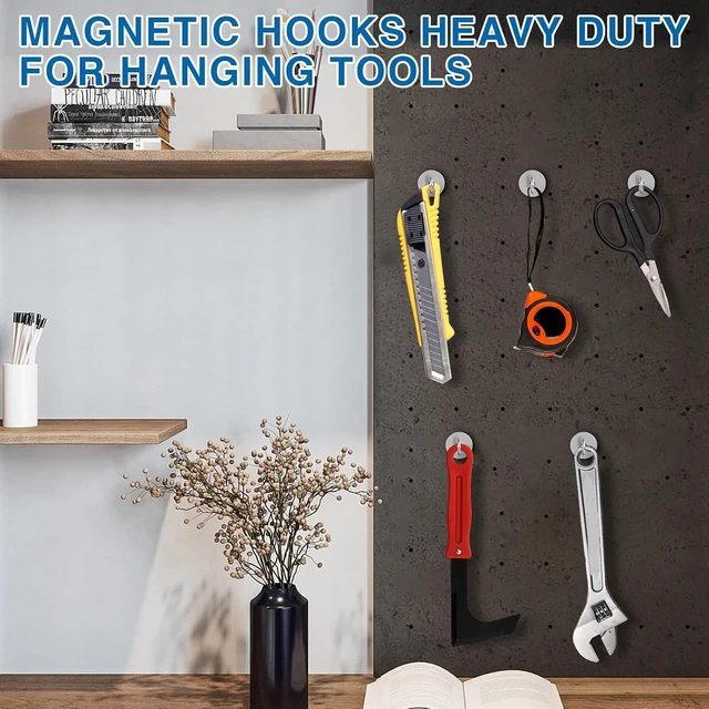 Alt view image 5 of 7 - Magnetic Hooks for Cruise Cabins 130LBS Heavy Duty Magnet Hook 25P Strong Magnets Door Metal Ship Walls Essentials 2026 Classroom Refrigerator Locker Hanging Neodymium Kitchen Fridge Silver