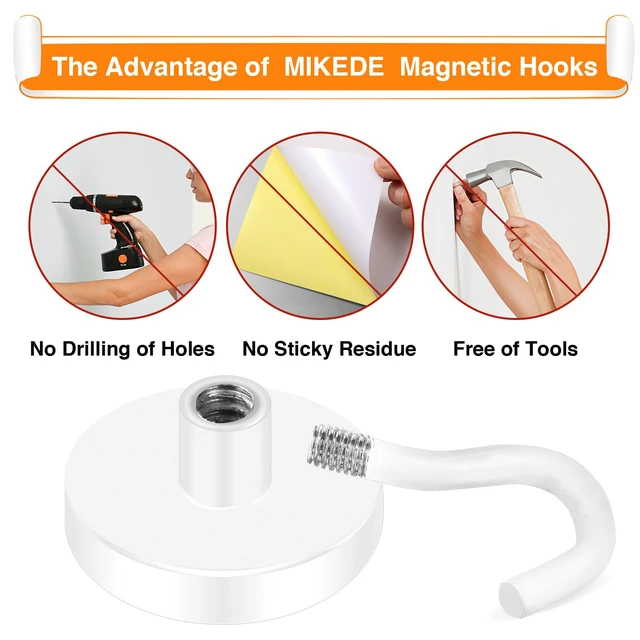Alt view image 4 of 7 - Magnetic Hooks Heavy Duty Cruise Essentials 120LBS Strong Magnets Metal Hooks for Cruise Cabins Industrial Strength Outdoor Hanging Brackets Magnets Hook Perfect Items on Cruise Ships 10Pcs