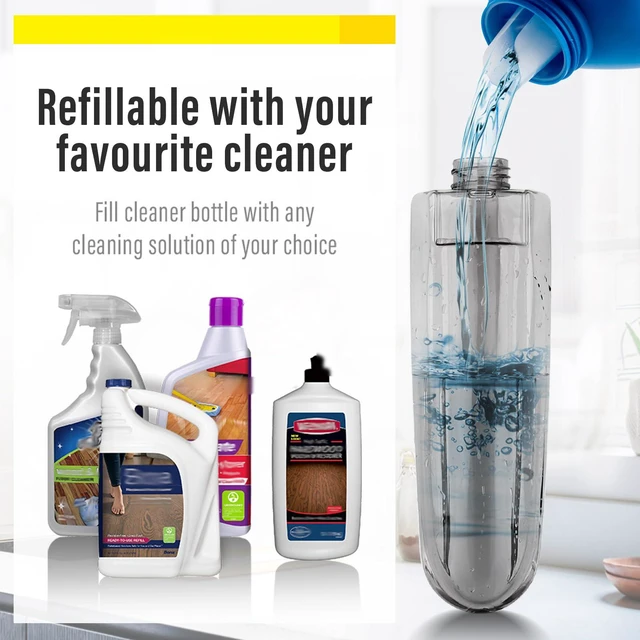 Alt view image 4 of 7 - Wet Spray Mop for Floor Cleaning with 14 oz Bottle & 3 Microfiber Pads Refillable bottle, washable pads, dry/wet use for home or commercial cleaning on hardwood, laminate, wood & ceramic floors