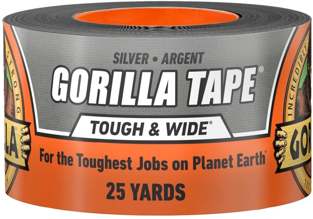Main image of Tough & Wide Heavy Duty Duct Tape, Silver, 2.88" x 25 yd, 1-Pack Weather Resistant, Indoor & Outdoor Use, Double-Thick Adhesive, Reinforced Backing, Hand-Tearable