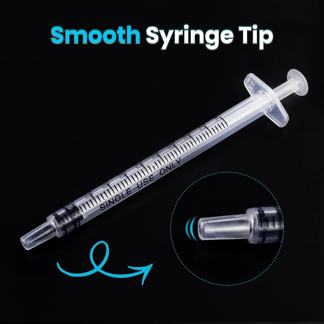 Alt view image 5 of 7 - 120 PCS 1ml Syringe with Cap for Liquid, Oral Syringes without Needle for Medicine Dropper, Colostrum Collect, Liquid Measuring, Individually Sealed, Luer Slip