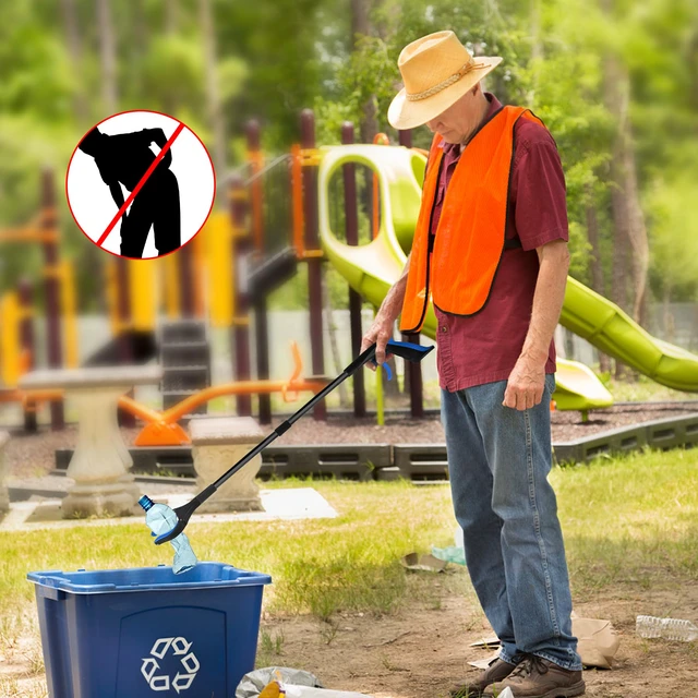 Alt view image 6 of 7 - 6 Pack 32 Inch Commercial Trash Grabber for Elderly Assist, Heavy Duty Lightweight Reacher with Ergonomic Handle & Non-Slip Grip, Multi-Use Outdoor Home Garden Cleanup Mobility Aid Tool