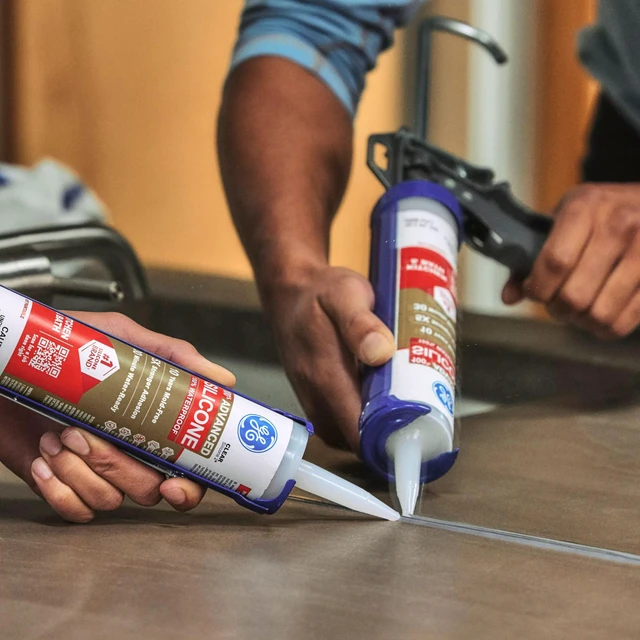 Alt view image 5 of 6 - Advanced Silicone Caulk for Kitchen & Bathroom, White, 10 fl oz Cartrid, 1 Pack - 100% Waterproof Silicone Sealant, 5X Stronr Adhesion, Shrink & Crack Proof