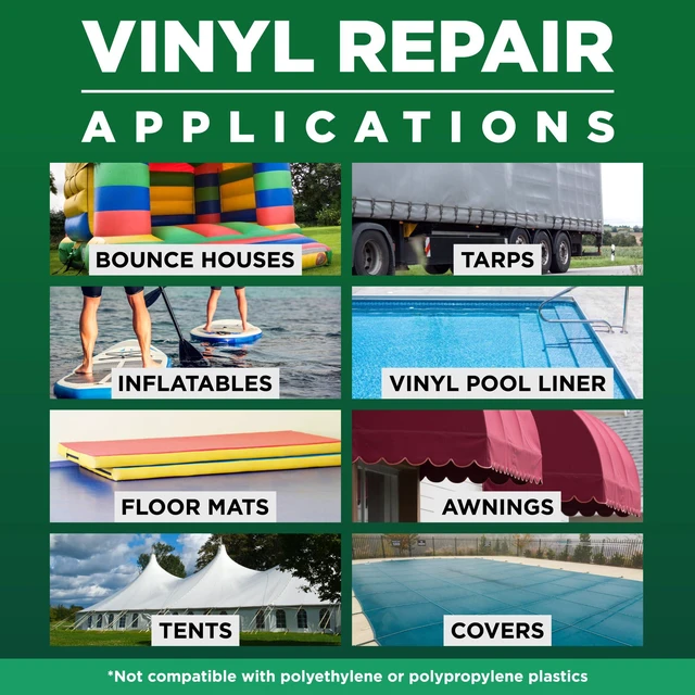 Alt view image 3 of 7 - HH-66 Vinyl Cement 8 oz - Waterproof PVC & Vinyl Glue for Pools, Tarps Flexible waterproof bond, dries clear, for vinyl, PVC and canvas, pool liners, inflatables, tarps, boat seats: Contact Cements