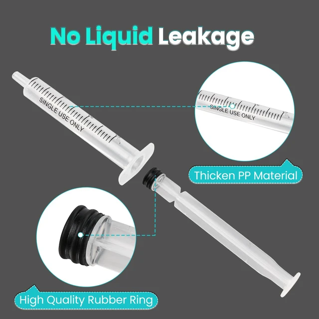 Alt view image 6 of 7 - 120 PCS 3ml Syringe with Cap for Liquid, Oral Syringe without Needles for Medicine Dropper, Colostrum Collect, Liquid Measuring, Individually Sealed, Luer Slip