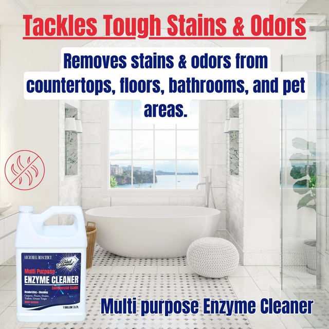 Alt view image 3 of 7 - Commercial Multi-Purpose Enzyme Cleaner & Odor Eliminator | Pet & Human Urine, Stains & Odors | Carpet, Laundry, Bathroom, Drain & Trash Deodorizer | Dog, Cat, Organic Waste Remover (1 Gallon)