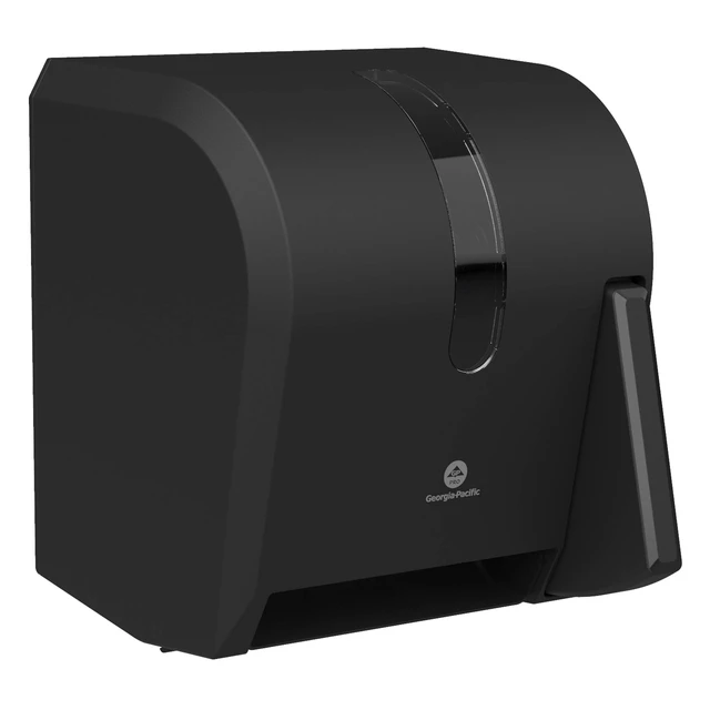 Main image of Push Paddle Roll Paper Towel Dispenser by GP PRO, 54338A, Black