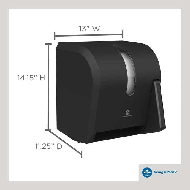 Alt view image 5 of 7 - Push Paddle Roll Paper Towel Dispenser by GP PRO, 54338A, Black