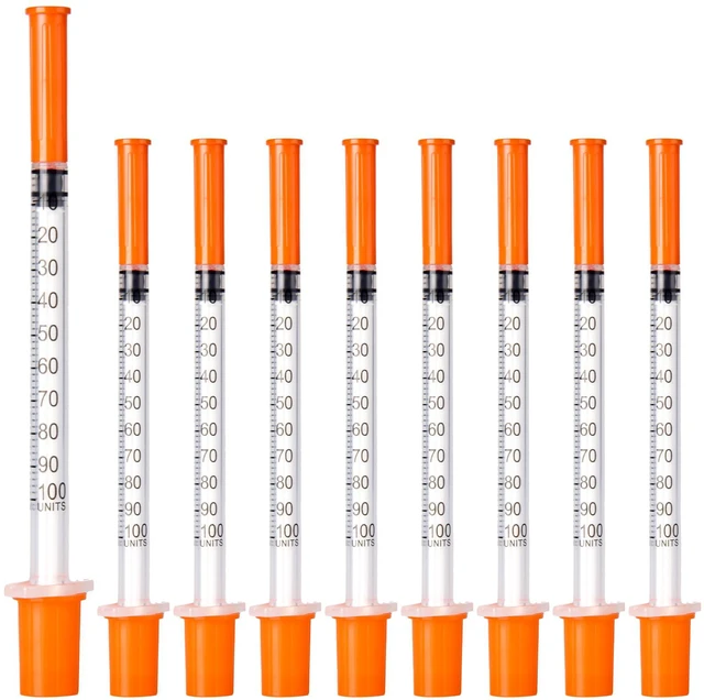 Main image of 1ML Syringe, Measuring Syringes Lab Supplies, Pack of 50 Individually Wrapped