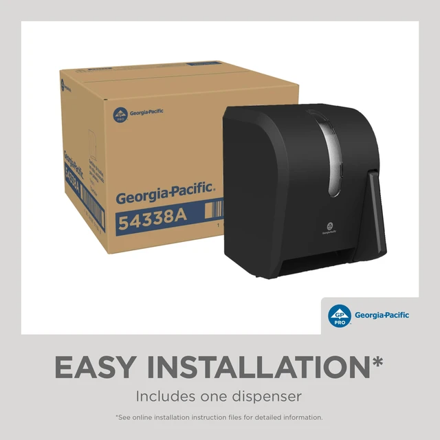 Alt view image 6 of 7 - Push Paddle Roll Paper Towel Dispenser by GP PRO, 54338A, Black