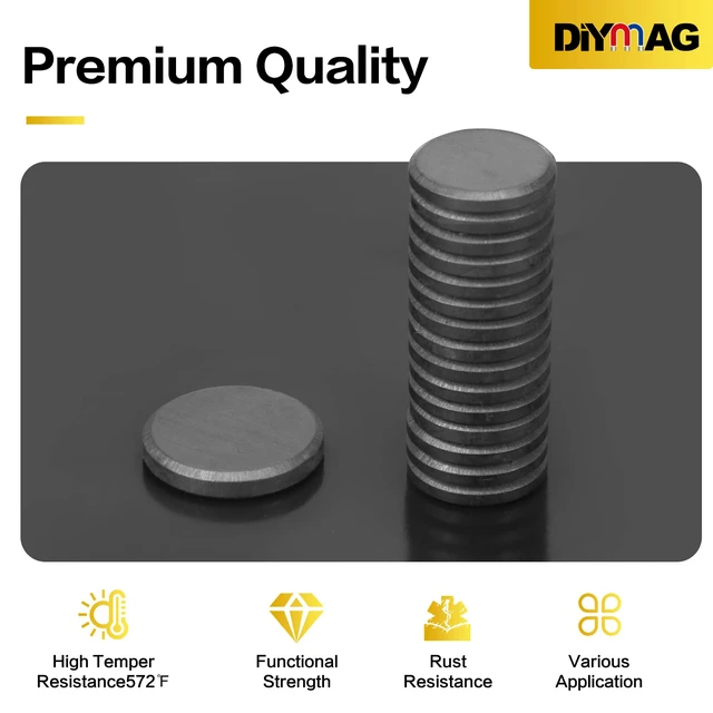 Alt view image 3 of 6 - Strong Adhesive Magnets,200pcs 0.7x0.12in Fridge Refrigerator Magnet Small Round Black Ceramic Button Neodymium Magnets, Heavy Duty,for Whiteboard,Crafts,Office, Scientific,Refrigerator,Fridge