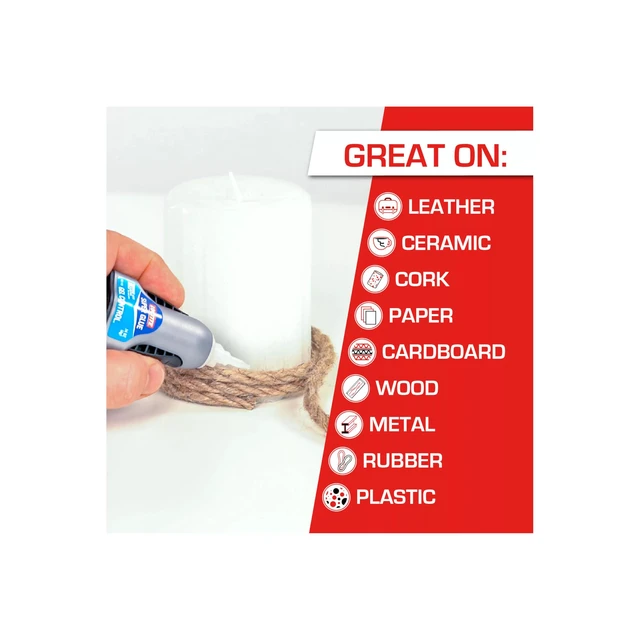 Alt view image 6 of 7 - Super Glue Gel Control, Clear, 0.14 fl oz Bottle, Pack of 3