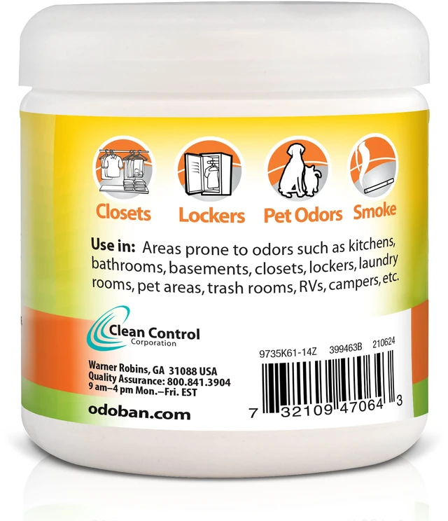 Main image of Solid Odor Absorber Eliminator for Home and Small Spaces, Citrus Scent, 14 Ounces Each, 9-Pack