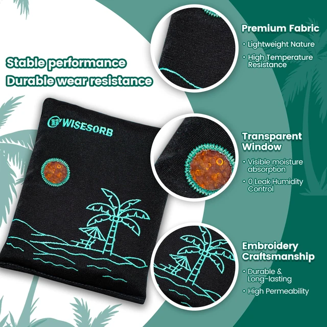 Alt view image 2 of 7 - 4 x 500 Gram Rechargeable Desiccant Packs, Reusable Car Dehumidifier Bag, Microwave Reactivated Silica Gel Packets, Moisture Absorber with Color Indicating for Safe, Closet, Basement, Garage