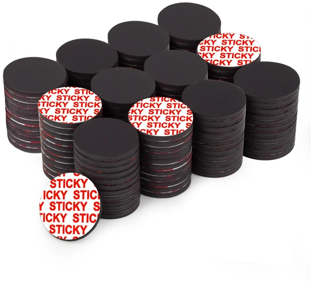 Main image of Adhesive Magnets for Crafts 1.2" x 0.08", 120 Sticky Magnetic Dots Anisotropy Flexible Circle Magnet Tape Stickers for Classroom Decor, Home Organization, Office Supplies