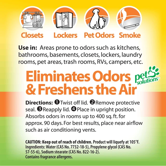 Alt view image 4 of 5 - Solid Odor Absorber Eliminator for Home and Small Spaces, Citrus Scent, 14 Ounces Each, 9-Pack