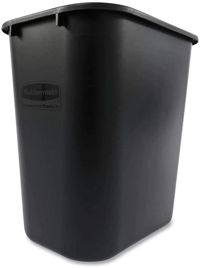 Alt view image 5 of 7 - Commercial 295600BK Deskside Plastic Wastebasket, Rectangular, 7 gal, Black (2)