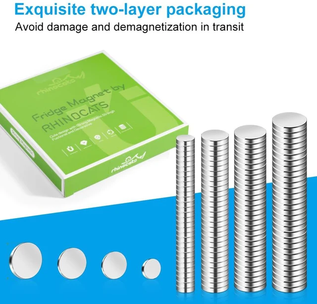 Alt view image 3 of 6 - 120Pcs Small Magnets for Crafts4 Different Size,Mini Round Magnet,Multi-Use for Fridge,DIY, Office, Hobbies, and Science