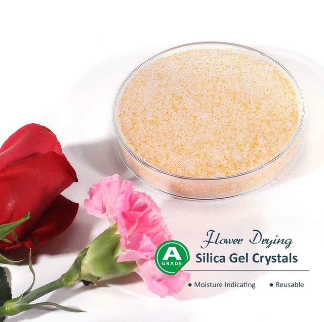 Alt view image 4 of 6 - 10 LBS Silica Gel Flower Drying Crystals, 2 Packs of 5 LBS, Fine Crystals < 1mm, Color Indicating, Reusable