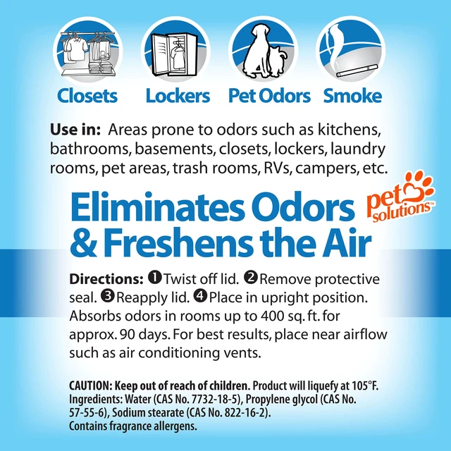 Alt view image 5 of 6 - Solid Odor Absorber Eliminator for Home and Small Spaces, Fresh Linen Scent, 14 Ounces Each, 9-Pack