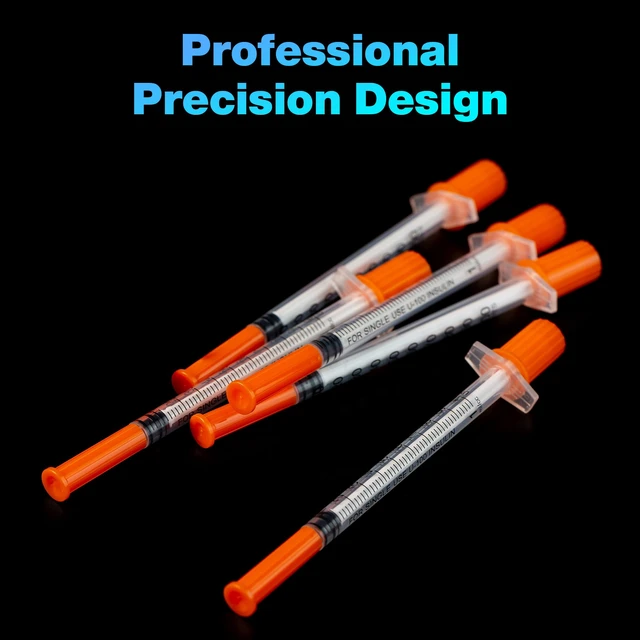 Alt view image 6 of 7 - 1ml/cc 29G Syringe 1/2" (12.7mm) Needle, Disposable Individual Package Pack of 100