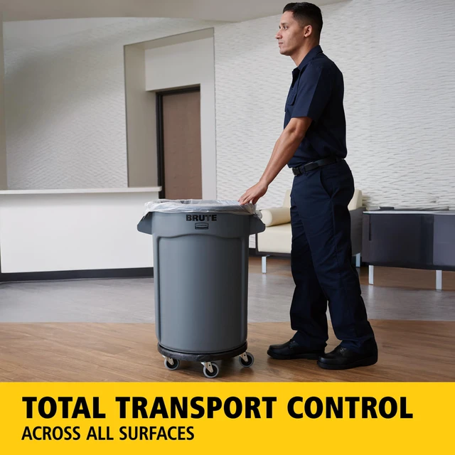 Alt view image 3 of 7 - BRUTE Dolly Black Fits 20 gallon, 32 gallon, 44 gallon, and 55 gallon BRUTE Containers, for Restaurants/Back of House/Offices/Warehouses/Airports/Commercial Environments