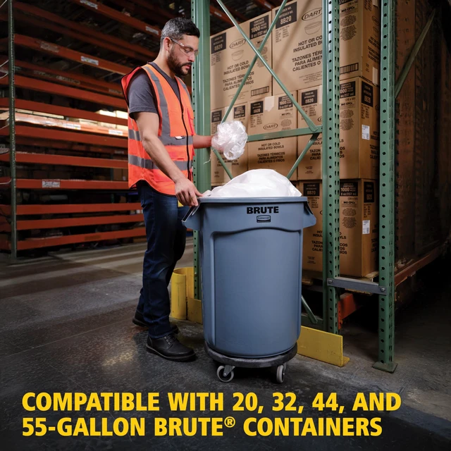 Alt view image 5 of 7 - BRUTE Dolly Black Fits 20 gallon, 32 gallon, 44 gallon, and 55 gallon BRUTE Containers, for Restaurants/Back of House/Offices/Warehouses/Airports/Commercial Environments