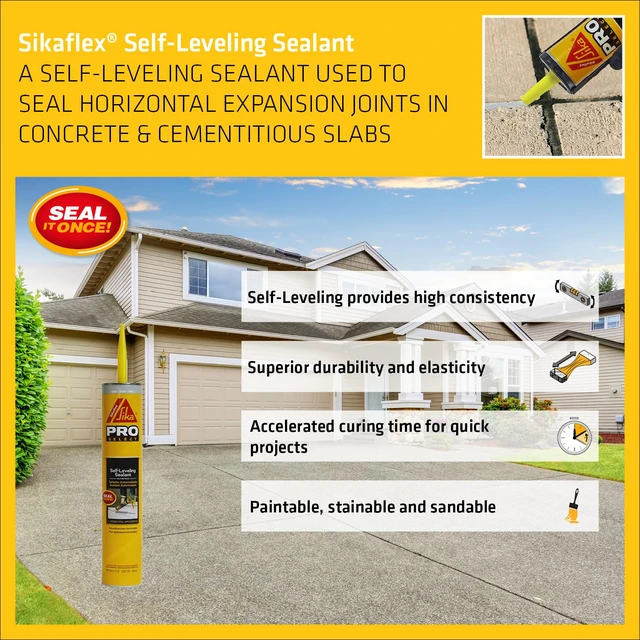 Alt view image 4 of 7 - flex Self Leveling Polyurethane Sealant, Gray | Accelerated Curing | For Concrete Joints | 29 fl. oz | Pack of 2