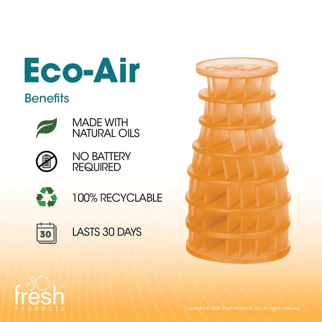 Alt view image 3 of 7 - Eco Air Freshener Refill Solid Dry, Summer Sunshine, 6 Pack Natural Oils, No Acetone Or Propellants, Made In USA, Lasts 30 Days, Ideal For Home, Business Or Commercial Spaces
