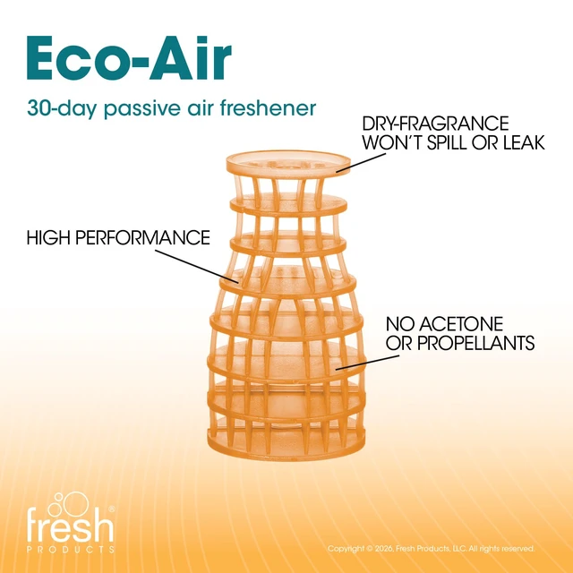Alt view image 4 of 7 - Eco Air Freshener Refill Solid Dry, Summer Sunshine, 6 Pack Natural Oils, No Acetone Or Propellants, Made In USA, Lasts 30 Days, Ideal For Home, Business Or Commercial Spaces