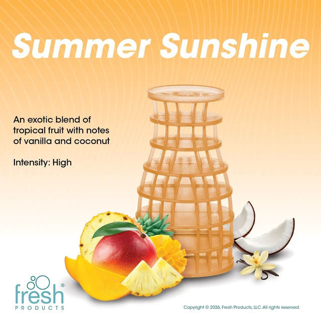 Alt view image 6 of 7 - Eco Air Freshener Refill Solid Dry, Summer Sunshine, 6 Pack Natural Oils, No Acetone Or Propellants, Made In USA, Lasts 30 Days, Ideal For Home, Business Or Commercial Spaces