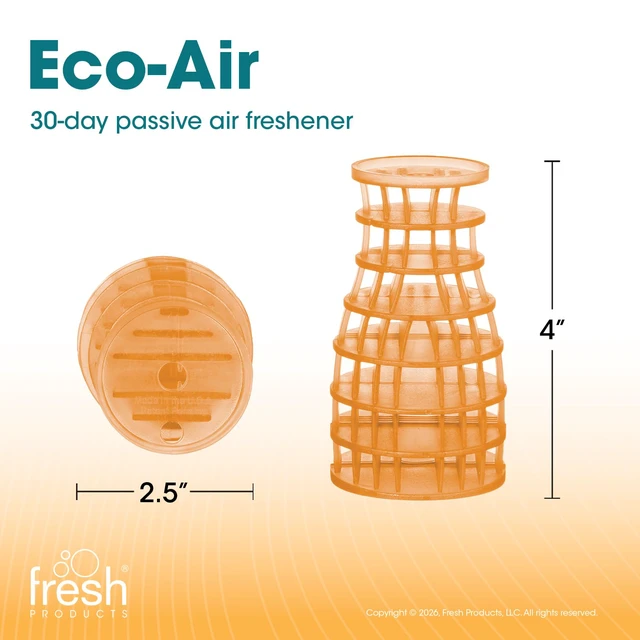 Alt view image 7 of 7 - Eco Air Freshener Refill Solid Dry, Summer Sunshine, 6 Pack Natural Oils, No Acetone Or Propellants, Made In USA, Lasts 30 Days, Ideal For Home, Business Or Commercial Spaces