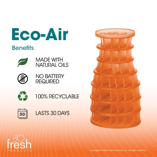 Alt view image 3 of 7 - Eco Air Freshener Refill Solid Dry, Mango, 6 Pack Natural Oils, No Acetone Or Propellants, Made In USA, Lasts 30 Days, Ideal For Home, Business Or Commercial Spaces