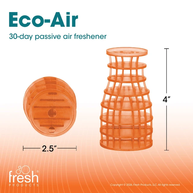 Alt view image 7 of 7 - Eco Air Freshener Refill Solid Dry, Mango, 6 Pack Natural Oils, No Acetone Or Propellants, Made In USA, Lasts 30 Days, Ideal For Home, Business Or Commercial Spaces