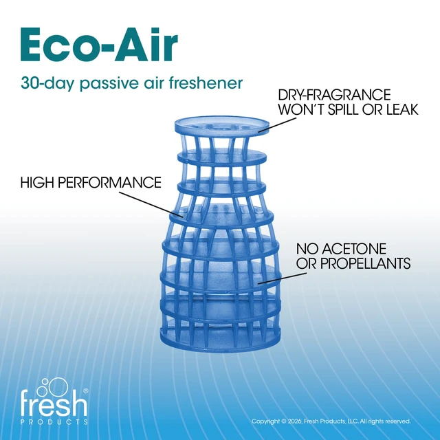 Alt view image 4 of 7 - Eco Air Freshener Refill Solid Dry, Cotton Blossom, 6 Pack Natural Oils, No Acetone Or Propellants, Made In USA, Lasts 30 Days, Ideal For Home, Business Or Commercial Spaces