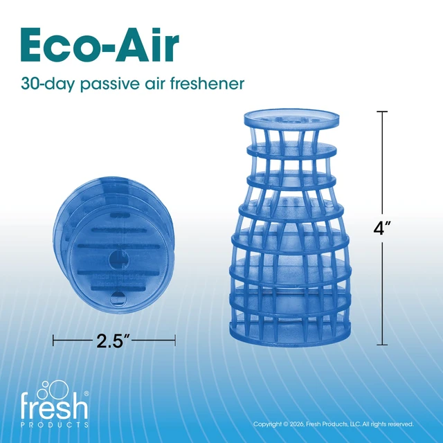 Alt view image 7 of 7 - Eco Air Freshener Refill Solid Dry, Cotton Blossom, 6 Pack Natural Oils, No Acetone Or Propellants, Made In USA, Lasts 30 Days, Ideal For Home, Business Or Commercial Spaces