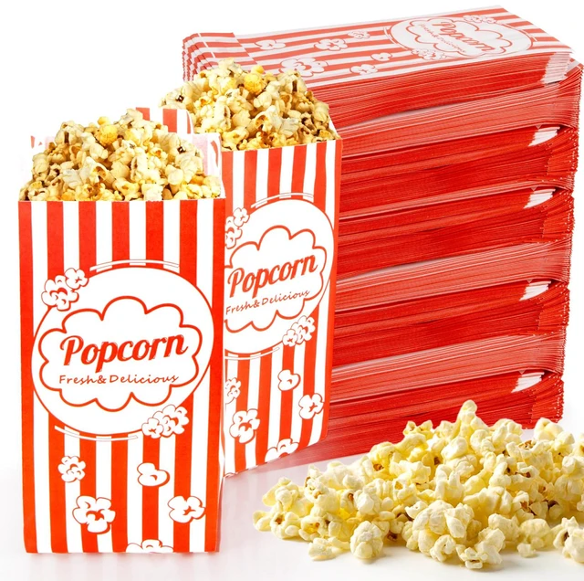 Main image of 1000pcs Popcorn Bags 1oz - Small Disposable Paper Bags for Popcorn Popped Kernels Mini Containers, Movie Night Supplies for Halloween, Christmas, Carnival Party, Popcorn Machine Accessories