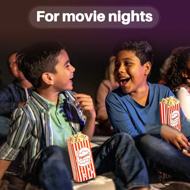 Alt view image 5 of 6 - 1000pcs Popcorn Bags 1oz - Small Disposable Paper Bags for Popcorn Popped Kernels Mini Containers, Movie Night Supplies for Halloween, Christmas, Carnival Party, Popcorn Machine Accessories