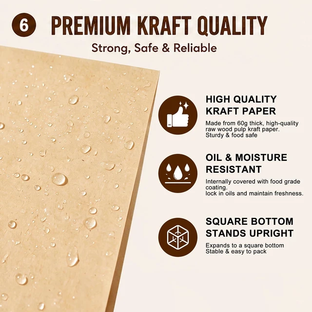 Alt view image 4 of 7 - 200 Pack Large Paper Sourdough Bread Bags with Tin Tie Tabs & 500 Stickers 14" X 8.3" X 3.5" Kraft Bags with Clear Window Bread Bags for Homemade Bread, Bakery Display, Cookies, Popcorn and Gifts