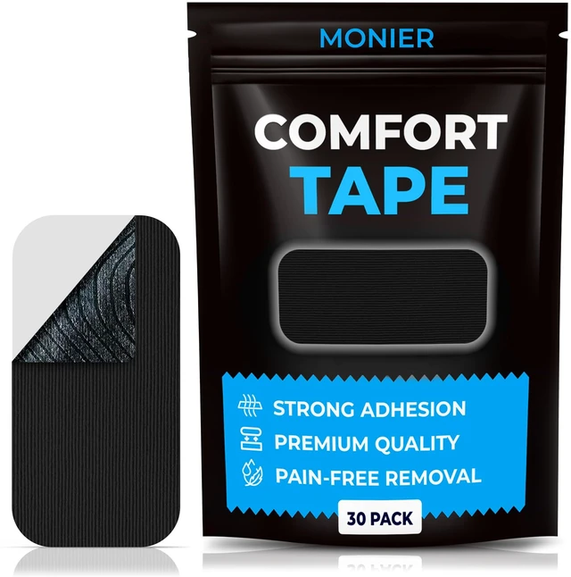 Main image of Comfort Tape (30 Pack) - Pain Free Removal, Hypoallergenic Latex Free & Gentle On Skin, Packaging May Vary, Skin Friendly Adhesive Cotton Tape