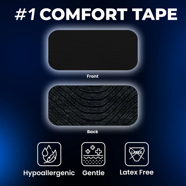 Alt view image 2 of 7 - Comfort Tape (30 Pack) - Pain Free Removal, Hypoallergenic Latex Free & Gentle On Skin, Packaging May Vary, Skin Friendly Adhesive Cotton Tape