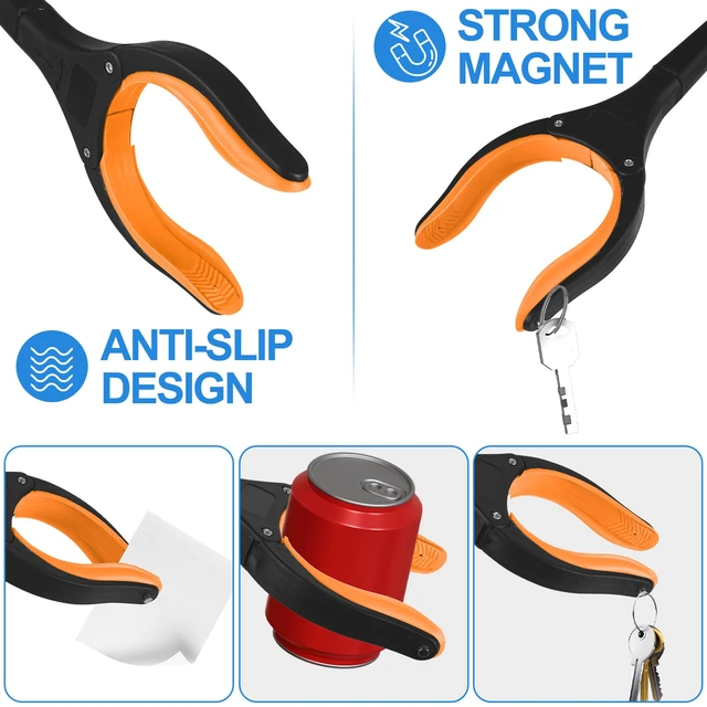Alt view image 4 of 7 - 6 Pack 32 Inch Commercial Trash Grabber for Elderly Assist, Heavy Duty Lightweight Reacher with Ergonomic Handle & Non-Slip Grip, Multi-Use Outdoor Home Garden Cleanup Mobility Aid Tool